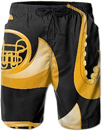 JINYIPI Board Shorts Music Instruments Men's Quick Dry Classical colorful Swim Trunk Beach Boardshorts
