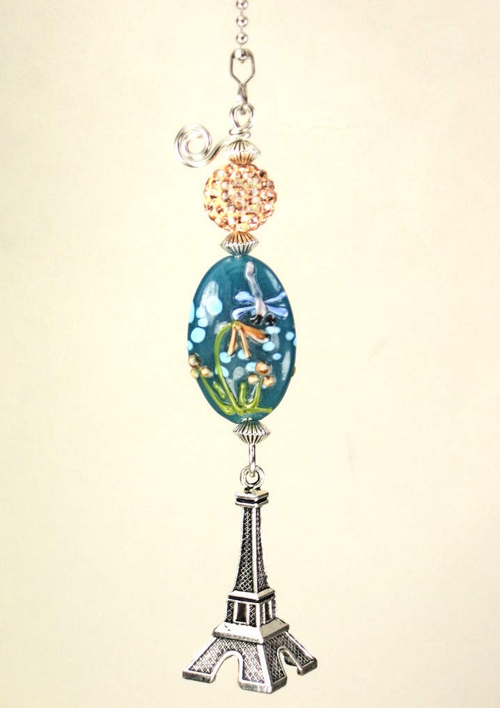 Springtime In Paris France French Silver Eiffel Tower With Blue