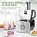 Food Processor 12-Cup, Multi-Function Food Processor 6 Main Functions with Chopper Blade, Dough Blade, Shredder, Slicing Attachments, 3 Speed 600W Powerful Processor, Silver