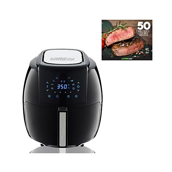 GoWISE USA 1700Watt 5.8QT 8in1 Digital Air Fryer with Recipe Book