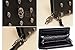 FOME Wallet Women Punk Style PU Long High-end Cross Pattern Wallet Purse Zipper Bag Handbag Skull Plated¡­