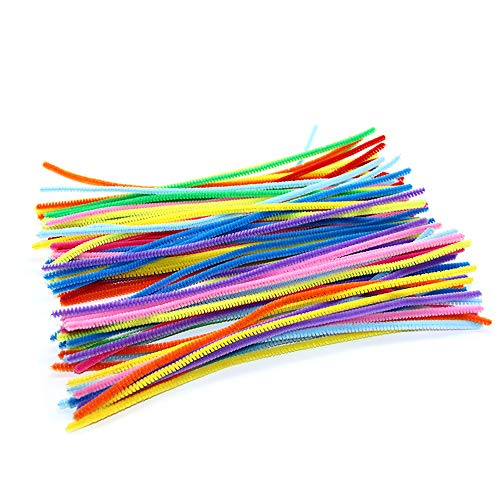 500 Pcs Random Colors Pipe Cleaners, 6 mm x 12 Inch Pipe Cleaners Chenille Stem - Thumbnail 2