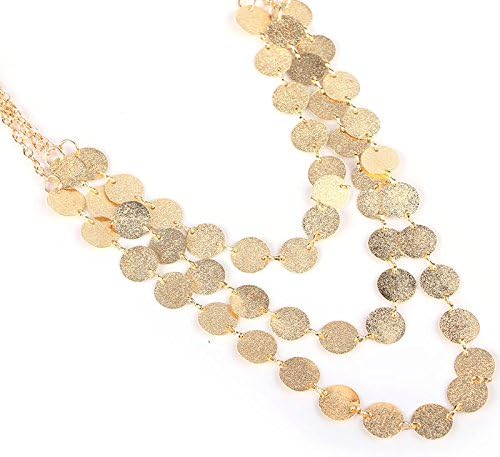 Tassel Pendant Necklace Coins Chunky Long Chain Geometric Sweater Chain Necklace for Daughter, Wife, Aunt, Mom,Friend