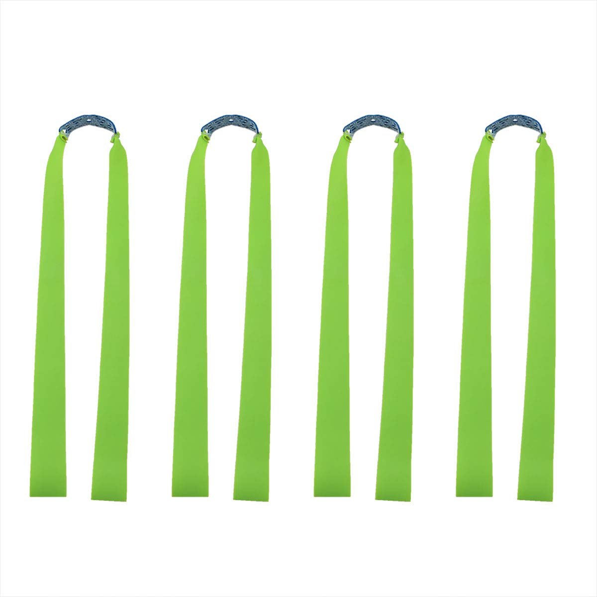 ZRM&E 4pcs Green Slingshot Wide Flat Rubber Band 1.0mm Thickness Heavy Flat Rubber Band for Slingshot/Hunting Catapult Elastic Bungee