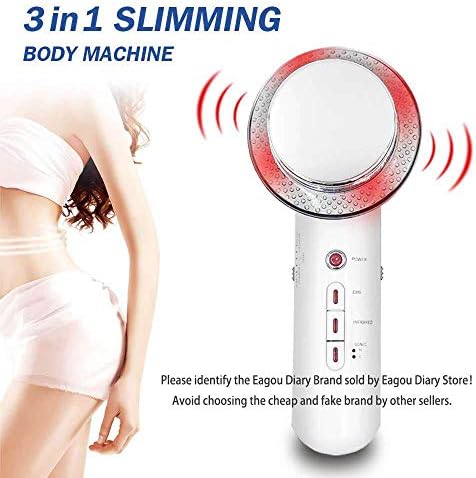 3 in 1 Slimming&Beautifying Machine with Sonic/Far Infrared/EMS Functions for Arms/Legs/Waist/Abdomen/Thighs/Foot/Hip Eliminate Fat. Stretch Mark Removal Skin Beauty Device for Women