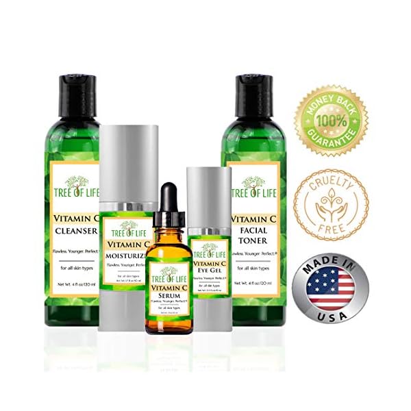 Complete Vitamin C Combo Pack - Vitamin C Serum, Moisturizer, Eye Gel, Cleanser, And Toner