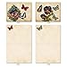 The Best Card Company - 10 Boxed Note Cards with Flowers - Blank Assorted Floral Notecards Bulk (4 x 5.12 Inch) - Fluttering Words M6477OCB