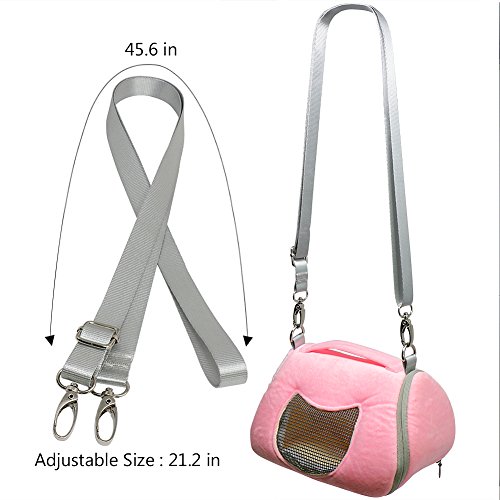 B Bascolor Pet Carrier Bag Portable Breathable Outgoing Travel Handbag with Adjustable Single Shoulder Strap Pouch for Hamster Small Animals Pets - Thumbnail 3