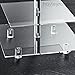 Hayley Cherie 4-Tier Square Cupcake Stand - Acrylic Tiered Cake Stand - Dessert or Cupcake Tower