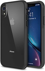 iPhone XR Case, Maxboost HyperPro Hybrid Case Compatible Apple iPhone XR 2018 -Matte Black [Enhanced Drop Protection] Infused GXDGel/TPU Cushion/Rigid Clear Backplate Cover (Fit Most Screen Protector)