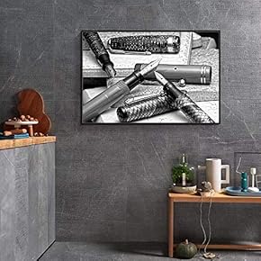 Floating Framed for Living Room Bedroom Black and...