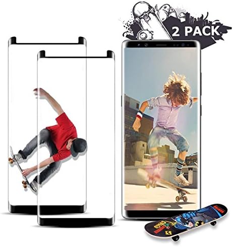 [2-Pack] Galaxy Note 8 Screen Protector, Tansan [3D Curved Edge][Case Friendly] Ultra Clear 9H Hardness Tempered Glass Screen Protector Bubble-Free Film Compatible Samsung Galaxy Note 8, Black