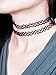 Mudder 6 Pieces Tattoo Choker Necklace Stretch Gothic Tattoo Henna Elastic Choker Necklace Set(Black)