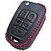 Coolbestda Leather Folding 5buttons Key Fob Remote Cover Keyless Entry Protector Holder Case for Chevrolet Equinox Camaro Cruze Malibu Sonic Buick Lacrosse Verano Encore