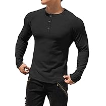 【KOOLOSET】Pigment Ribbed Henley Neck Muscle Tee Amazon.com: Muhshoiy Men's Cotton Muscle Henley Shirts Slim