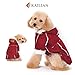 Kailian Dog winter Jacket Puppy Hooded Coat, Dog Apparel,Dog Snowsuit, Faux Shearling Fabric Coat Cotton Clothes Red-L