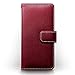 iPhone 7 Case - Terrapin iPhone 7 Wallet - Beautiful Floral Women's Case Folio Flip - Card Slots - Money Pocket - Wristlet - Red with Cute Floral Interior