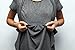 sofsy Soft-Touch Rayon Blend Tie Front Nursing Maternity Fashion Top (Large, Charcoal)