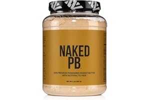 2 LB Powdered Peanut Butter from US Farms – Bulk, Only 1 Ingredient - Roasted Peanuts, Vegan, No Additives, Preservative Free, No Salt, No Sugar - 76 Servings - NAKED PB
