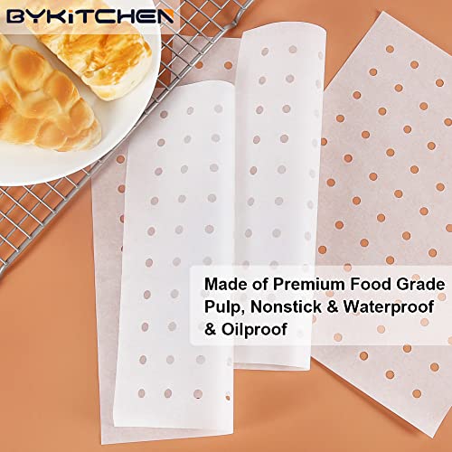 BYKITCHEN Air Fryer Oven Liner, 9x11 Inch, Perforated Rectangle Air