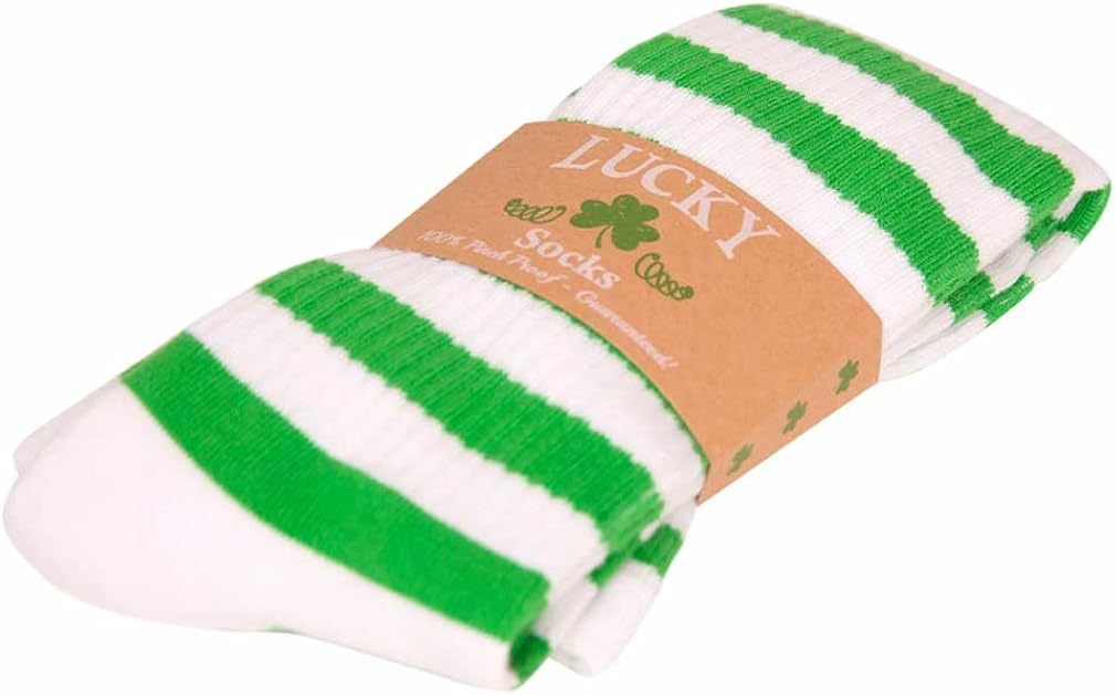 St Patricks Day Knee High Socks for Women Irish Green Clover Shamrock Socks