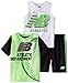 New Balance Little Boys' Baseball Theme 3-Piece Short Set