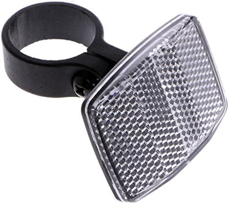 Deboc Bicycle Bike Handlebar Reflector Reflective Front Rear Warning Light Safety Lens (White)