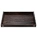 JPCRAFT Simply Espresso Brown Rectangle Wooden Serving Tray Breakfast Tray with Handles, 17 by 12-Inch
