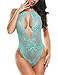 Avidlove Lingerie for Women Teddy One Piece Lace Babydoll Bodysuit Green M