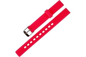 KHZBS Children's Candy Color Silicone Watch Band Waterproof Rubber Strap 12mm