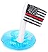 Moon Boat Inflatable Patriotic Pool Drink Holders - Fourth of July Party Supplies - American Flag Cupholder
