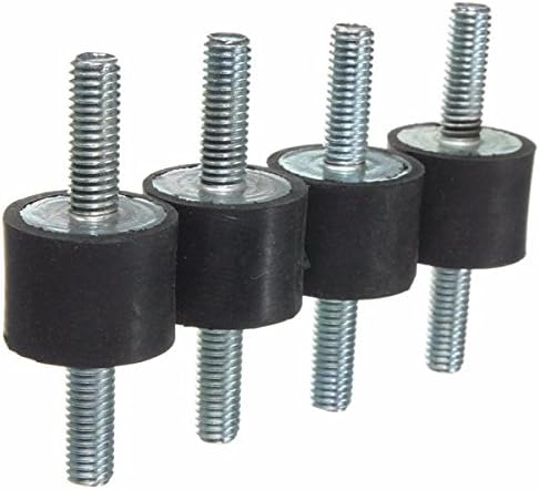 4pcs 20mm Dia x 15mm Long M6 Rubber Vibration Isolator Mounts Rubber Shock Absorber