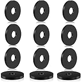 Heavy Duty Rubber Washers (25 Pcs) - Abrasion Resistant, 1 OD x 1/4 ID x 1/8 Inch Thickness, Black, Vibration Suppression