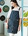 VANTOO Denim Apron with Pockets for Women, Kitchen Chef Cooking Apron for Men, Gifts for Mom, Blue