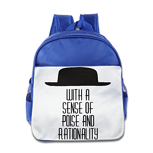 HYRONE Poise And Rationality Cap Logo Teenager School Backpack For 1-6 Years Old RoyalBlue