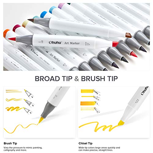 1 48+Color+Ohuhu+Sketching+Calligraphy+Illustration