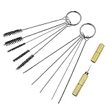 QST 11pcs Airbrush Spray Gun Nozzle Cleaning Repair Tool Kit Needle & Brush Set