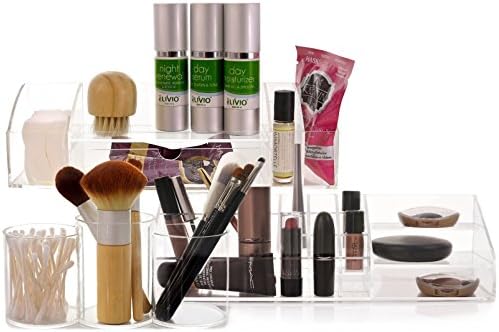 Perlli (3 Piece) Large Capacity Makeup Palette Organizer - Cosmetic Storage - Acrylic