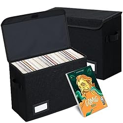 EOOUT 2pcs Comic Book Storage Box, Collapsible