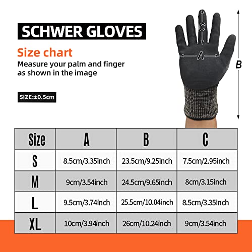 Schwer Highest Level Cut Resistant Gloves for Extreme Protection, ANSI