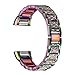 For Fitbit Charge 2, bayite Replacement Metal Bands with Rhinestone Adjustable Fitbit Charge 2 Bands Pearlescent