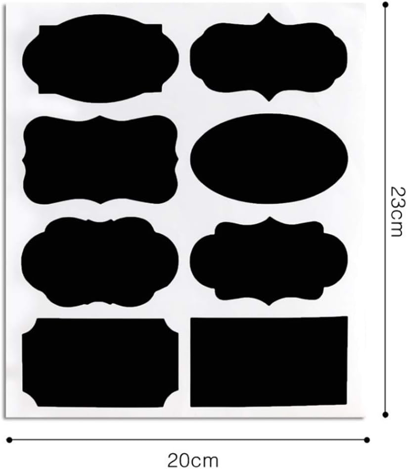 Chalkboard Labels -80 Premium Chalkboard Sticker + White Chalk Marker. Reusable Chalkboard Vinyl Labels for Kitchen, Labels for Jars, Pantry Labels, Chalkboard Sticker. : Office Products