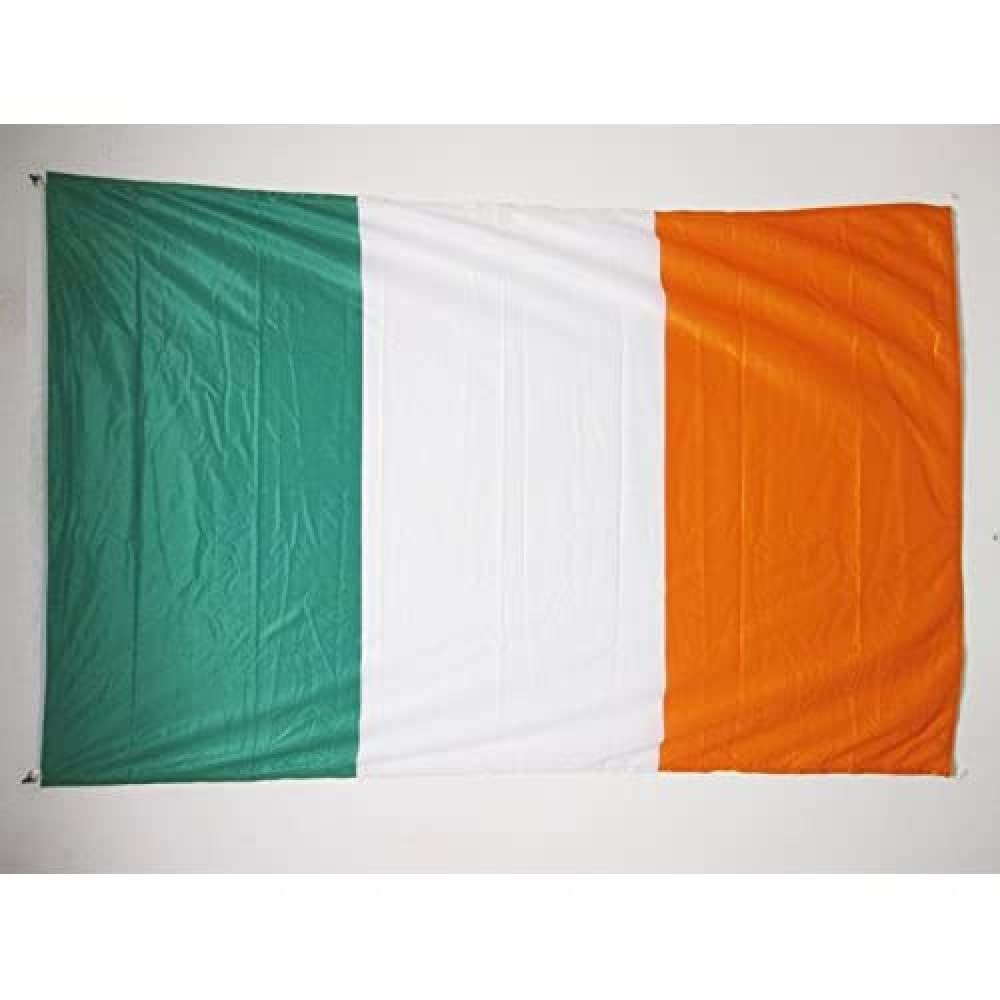 AZ FLAG - Ireland Flag - 3x5 Ft - For Outdoor - Irish Banner Knitted Polyester with Two Plastic Rings - Fade Resistant - Vivid Colors - 3' x 5' Feet - 150x90 Cm
