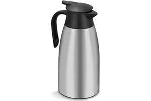 Hossejoy 70 oz / 2 Liter Stainless Steel Thermal Coffee Carafe, Tea, Water, and Coffee Dispenser, Double Walled Vacuum Insula
