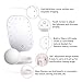 MelodySusie Makeup Mirror with LED Lights Natural Daylight Lighted Vanity Mirror with Touch Screen Dimming 20 LED Lights, Detachable 10x Magnification Mirror, Portable Cordless Cosmetic Mirrors
