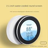 Frefgikty 2.1 Inch IPS USB Water-Cooled Round LCD CPU GPU RAM HDD Monitor Black view 2