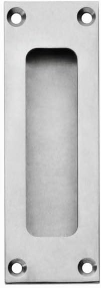 Intersteel 120 X 40 mm Satin Stainless Steel Rectangular Recessed Sliding Door Flush Pull With screw Holes