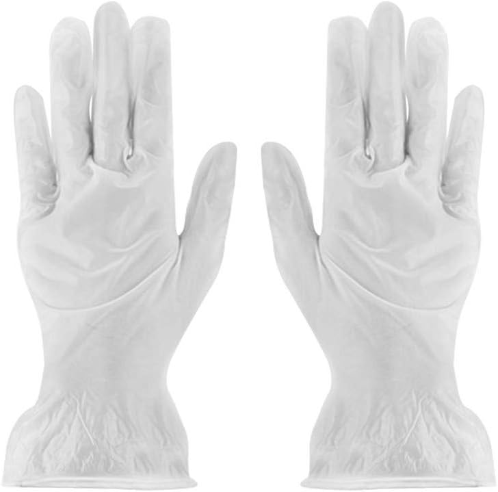 Medical Nitrile Gloves, Comfortable Disposable Gloves,100 Pcs Powder Free, Latex Free Disposable Exam Gloves (L, White)