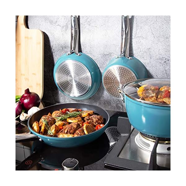 CUSIBOX-Cookware-Set-Ceramic-Nonstick-Pan-Pot-Set-8-Piece-Stock-Pot-Frying-Pan-Saucepan-Casserole-Saute-Pan-Glass-Lid-Induction CUSIBOX Cookware Set Ceramic Nonstick Pan & Pot Set 8 Piece, Stock Pot, Frying Pan, Saucepan, Casserole, Saute Pan Glass…