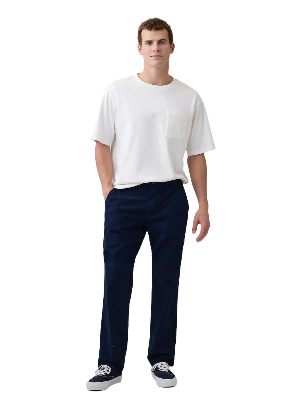 GAP Mens Linen Straight Pant New Classic Navy 32×34